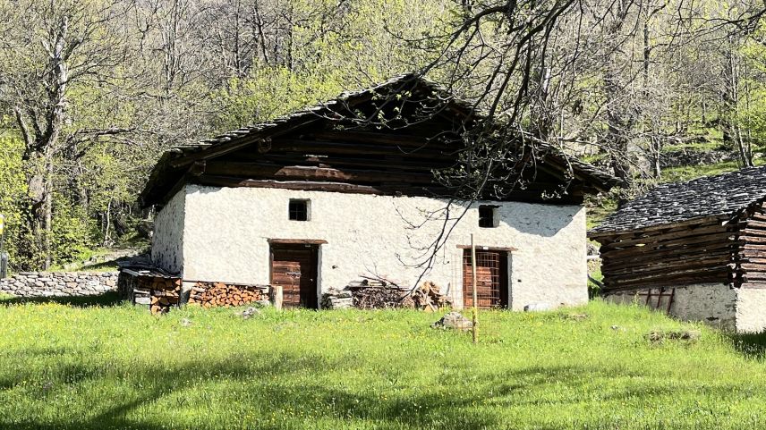 Eine typische Cascina in der Gegend von Plazza, die noch heute so genutzt wird wie früher. 