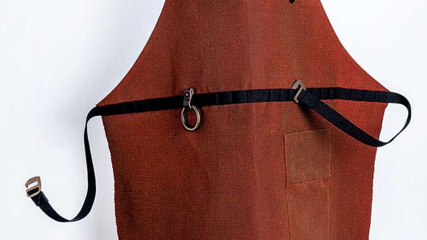 Die handgewebte Grillschürze «Maurus». Foto: Tessanda
