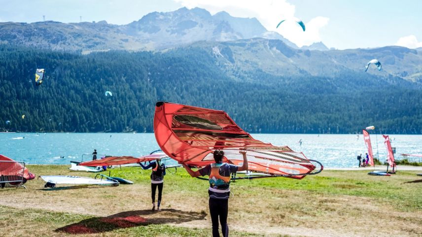 Viel Verkehr auf dem See. Foto:Engadinwind/Sailing Energy