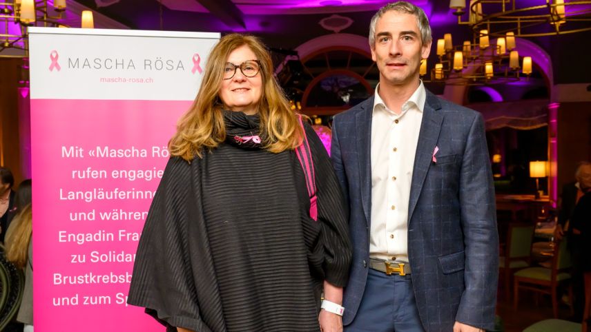 Claudia Meuli-Simmen und Sergio Compagnoni am Charity-Event von Mascha Rösa. Foto: Giancarlo Cattaneo