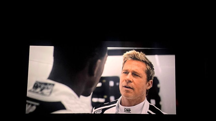 ...und Brad Pitt auf der Leinwand Fotos: Gianina Flepp