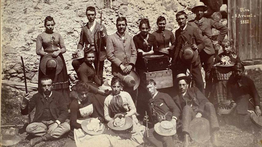 Engadiner Auswanderer kehrten immer wieder in die Heimat zurück, daher der Übername Randulins (Schwalben). Foto: Familienarchiv Hofmann