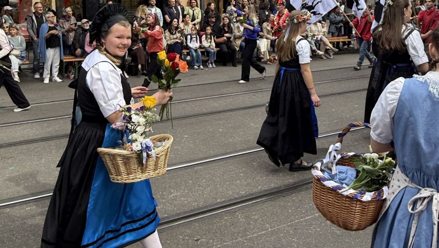 Sina Trottmann am Umzug der Zünfte. Foto: Fadrina Hofmann