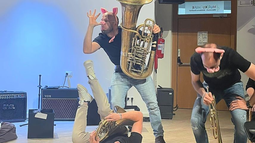 Ausgelassene Stimmung bei den Proben. Foto: z.Vfg