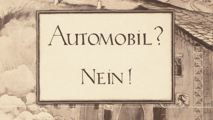 Das Auto galt lange als Ungeheuer. Foto: Dokumentationsbibliothek St:moritz