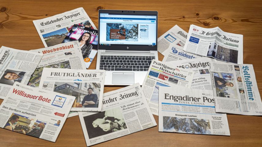 Die Schweizer Medienbranche leidet auch im zweiten Jahr der Corona-Pandemie, hat aber an Bedeutung gewonnen.			
Foto: Daniel Zaugg