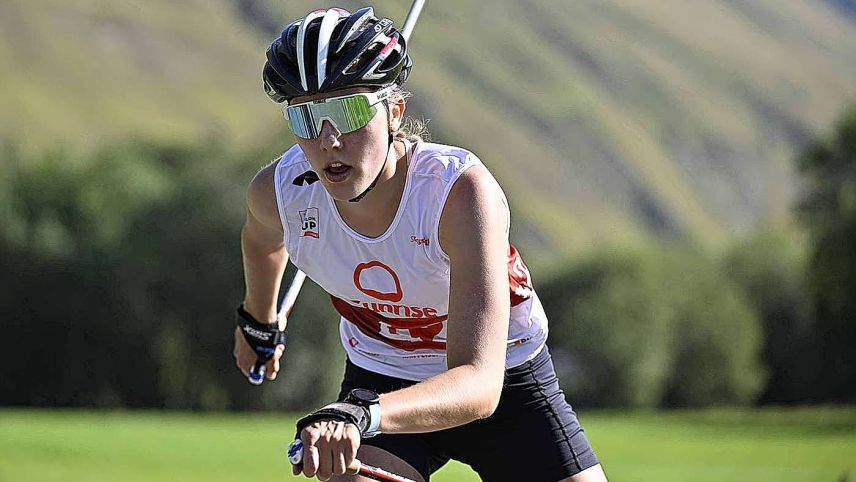 Marina Kälin stellte bei den Langläuferinnen sowie bei den Biathletinnen die Tagesbestzeit auf. Foto: Swiss Ski/Stephan Boegli