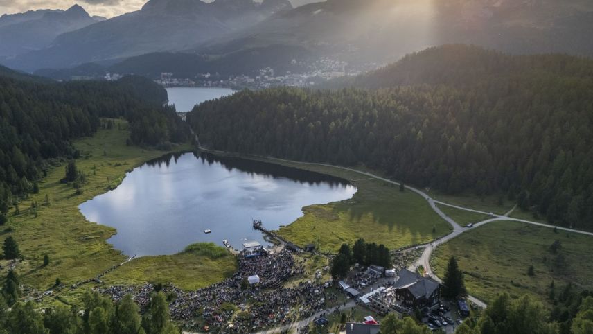 Spektakuläre Kulisse für das Abendkonzert. Foto: fotoswiss.com/Giancarlo Cattaneo