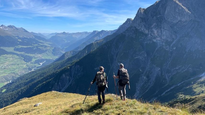 Hoch über Scuol auf der Jagd. Foto: Jan Schlatter