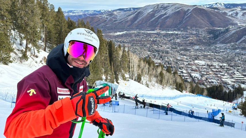 Thomas Tumler vor dem zweiten Lauf in Aspen, wo er schlussendlich den vierten Platz belegte. Foto: z. Vfg