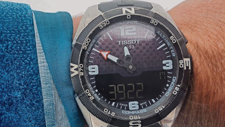 Der Hüttenwart Jürg Martig bestieg mit seinen Freunden den Piz Bernina. Jedoch mussten sie kurz vor dem Gipfel kehrt machen. Foto: Jürg Martig