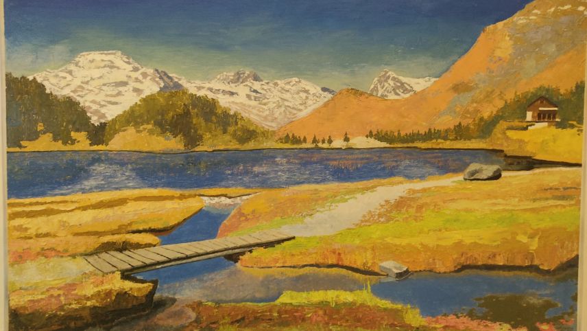 Il Lägh da Cavloc ho pittüro Edgar Hermann da Soglio fotografia: Corina Isenring).