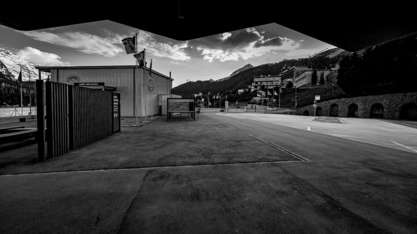 St.Moritz im Lockdown. Foto: Fotoswiss/Giancarlo Cattaneo