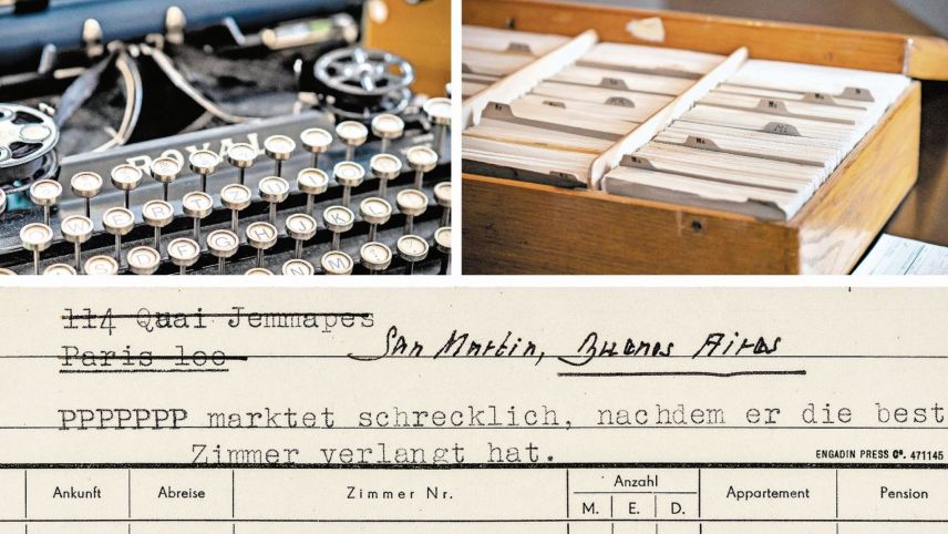 20 000 Karteikarten aus dem Grand Hotel Waldhaus in Vulpera konnten vor dem Brand gerettet werden. Für die ausführliche Recherche wurde das ganze Team der EP/PL-Redaktion nun für den Swiss Press Award nominiert. Fotos: Lois Hechenblaikner, Dan Zaugg