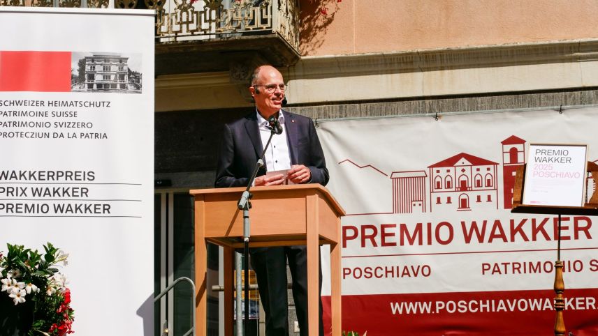 Podestà Giovanni Jochum während der Dankesrede.