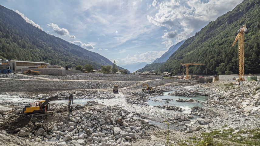 Das Kraftwerk Bondo soll nach dem Felssturz ab dem Frühling 2025 wieder Strom produzieren. Foto: Daniel Zaugg
