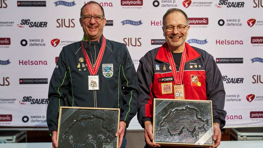Silbermedaillengewinner Silvio Städler und Bronzemedaillengewinner Giorgio Murbach. Foto: Pressebild