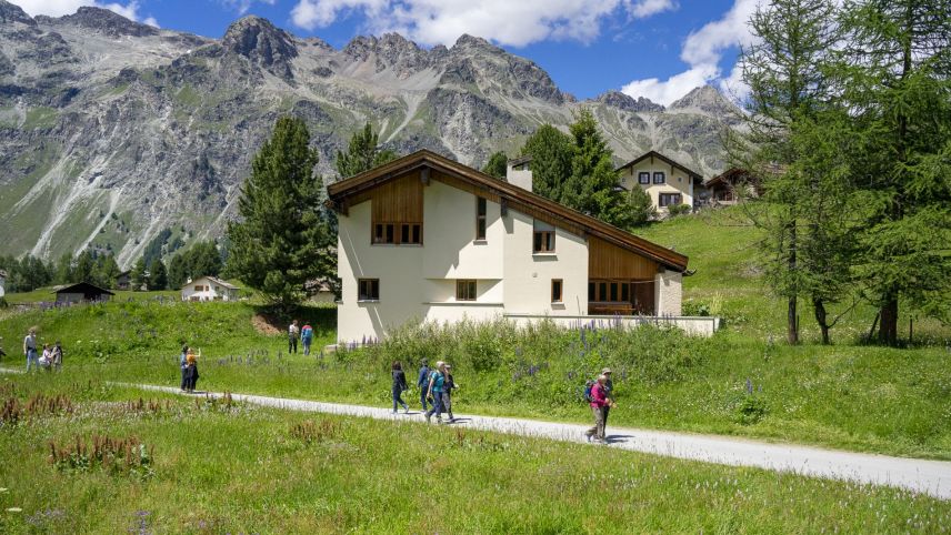 Die Chesa Platta in der Val Fex (Foto: Wolfgang Wyss).