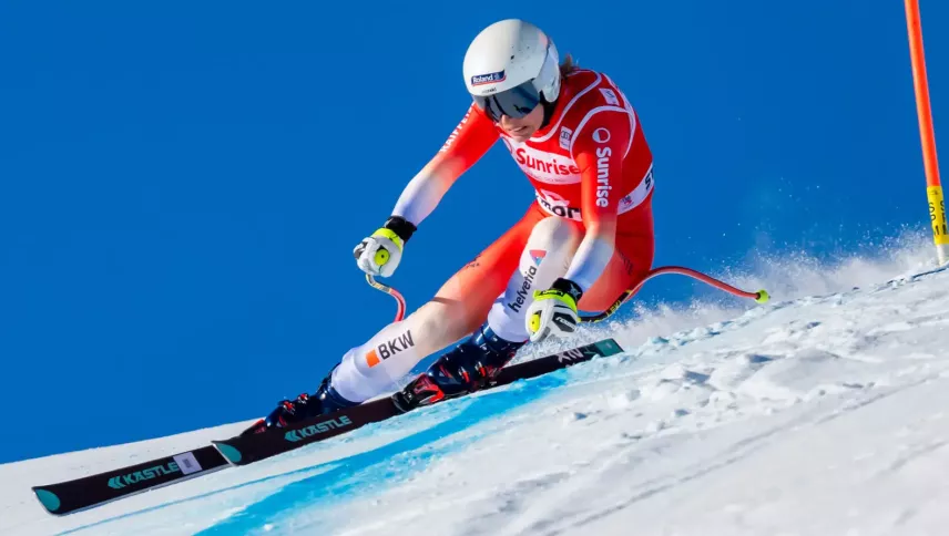 Rang 11 für Jasmine Flury in der zweiten Abfahrt (Foto: Keystone-SDA/PBH)