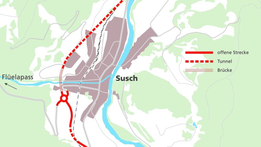 Hier die Variante mit dem längeren Tunnel.