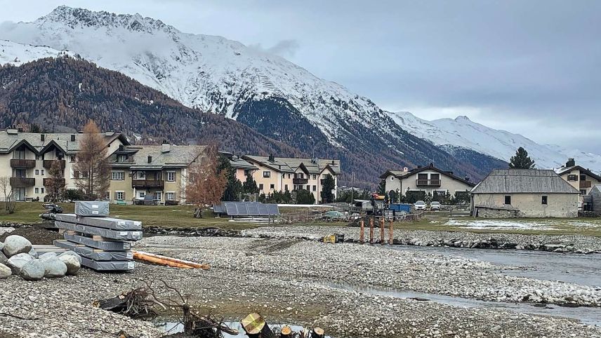 Trotz Revitalisierung kommt die Langlaufbrücke in Celerina wieder dort zu stehen, wo sie vorher schon war. Foto: Reto Stifel