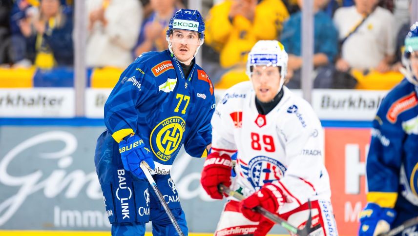 Nico Gross ist eine feste Grösse im Abwehrdispositiv des HC Davos. Foto: HCD/Maurice Parrée