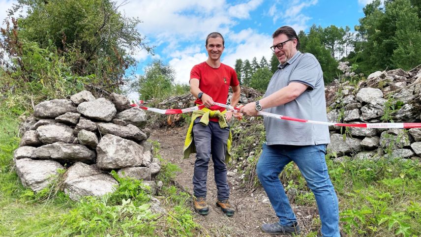 Avertüra da la via da trafic istorica  tanter Punt Lü e Lüsai (fotografia: mad).