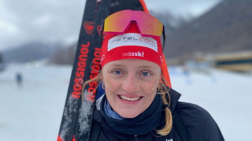 Alessia Laager aus Samedan holte gleich zwei Schweizermeistetitel. Foto: z.Vfg