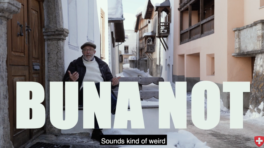 Il video cun Chasper Pult es gnü filmà per la prüma ediziun da l’Emna rumantscha dal 2021 (fotografia: mad).