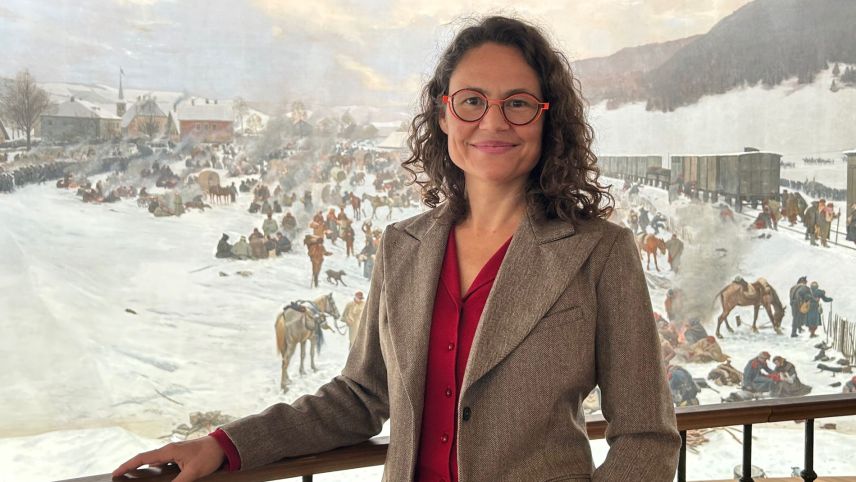 Ün zich sco dad ir aint l’Europapark saja la visita i’l Bourbaki Panorama, disch Alexandra Könz (fotografia: Claudia Cadruvi).