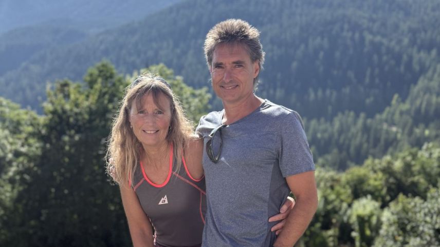 Claudia Hellmig und Tom Tobler kurz vor dem Start. Foto: Fadrina Hofmann