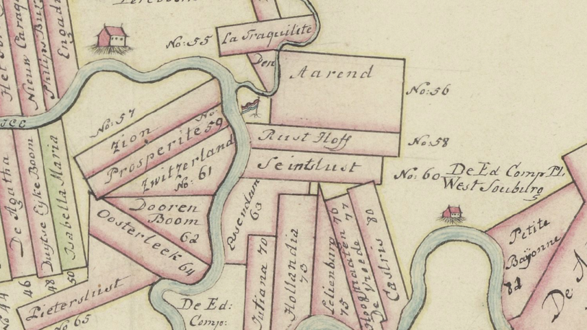 Plantage Essendam im Besitz der Pool. Oben links Engadina. Foto: z.Vfg.

