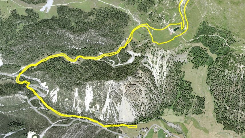 Üna pista da 3,5 kilometers lunghezza dess gnir innaivada tanter il territori da skis Minschuns fin giò Tschierv, pro’l Prà Chalchera (illustraziun: mad/Swissimage).