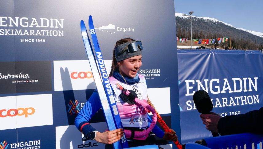 Die strahlende Siegerin: die Deutsche Anna Endress. Foto: Jon Duschletta