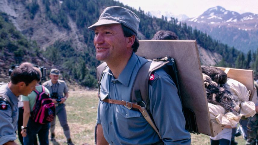 Reto Strimer es daspö 30 ons guardian dal Parc Naziunal Svizzer. Nouv voutas ha'l portà ün girun barbet sü Stabelchod (fotografia: Hans Lozza/PNS).