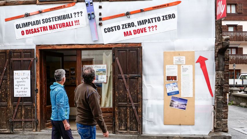 Ihre zur "Widerstandszentrale" umfunktionierte Pizzeria in der Fussgängerzone von Livigno.