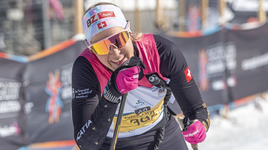 Fabiana Wieser beendete den 52. Engadin Skimarathon mit dem 25. Rang (Foto: Daniel Zaugg).