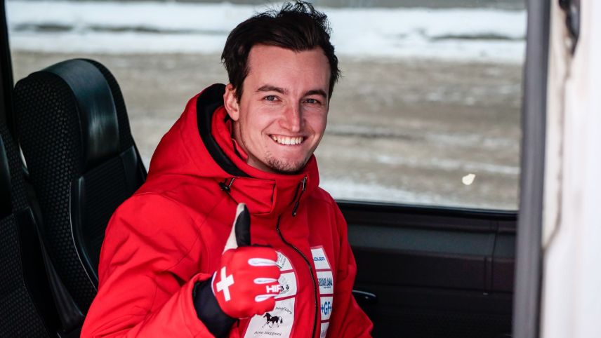 Skeletonfahrer Basil Sieber. Foto: Jon Duschletta