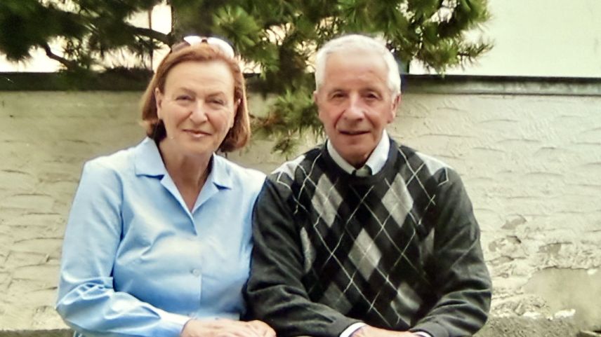 Claudio Vital cun sia duonna barmöra Meta. fotografia: archiv da famiglia Claudio Vital