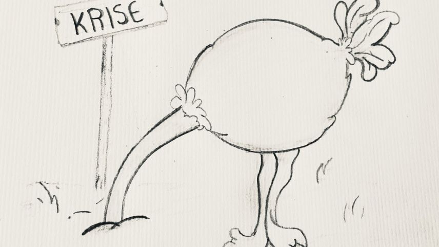 Den Kopf in den Sand stecken, hilft niemandem. Illustration: Nora Hofmann
