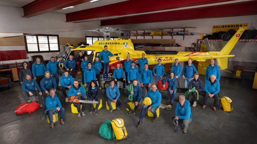 Das Team von der Heli Bernina AG. Foto: Heli Bernina AG