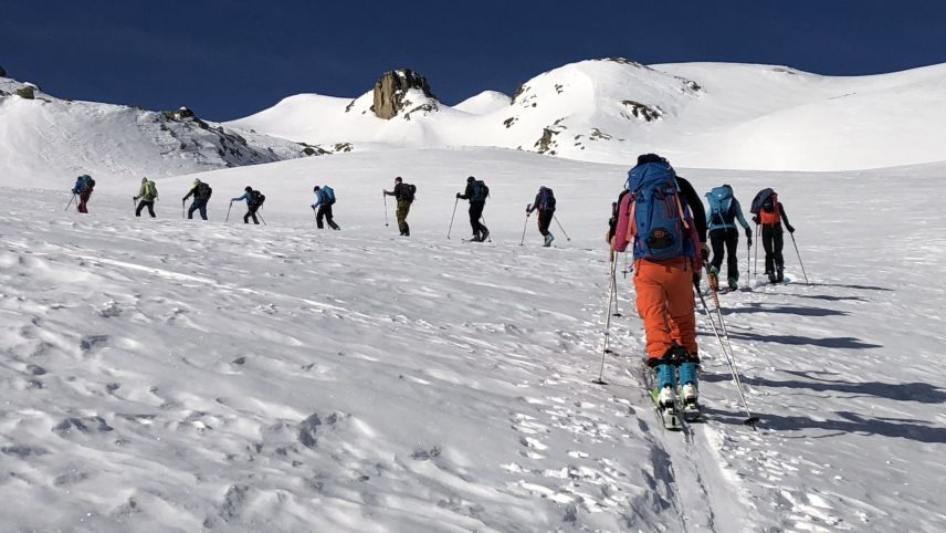 Impressionen von einer Skitour im Rahmen der  "Engadiner Highlights". Foto: Reto Grundbacher