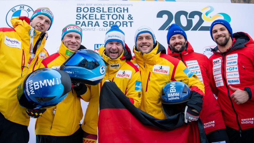 Von links: Team Friedrich (GER), Team Lochner (GER), Team Vogt (SUI) (Foto: Viesturs Lacis)
