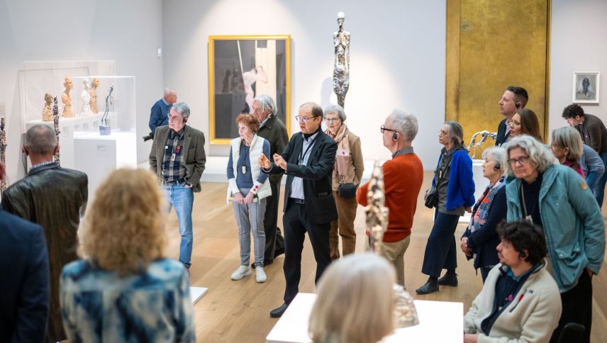Impressionen der Lancierungsfeier der Giacometti-Sonderbriefmarke im Kunsthaus Zürich. Foto: Mayk Wendt