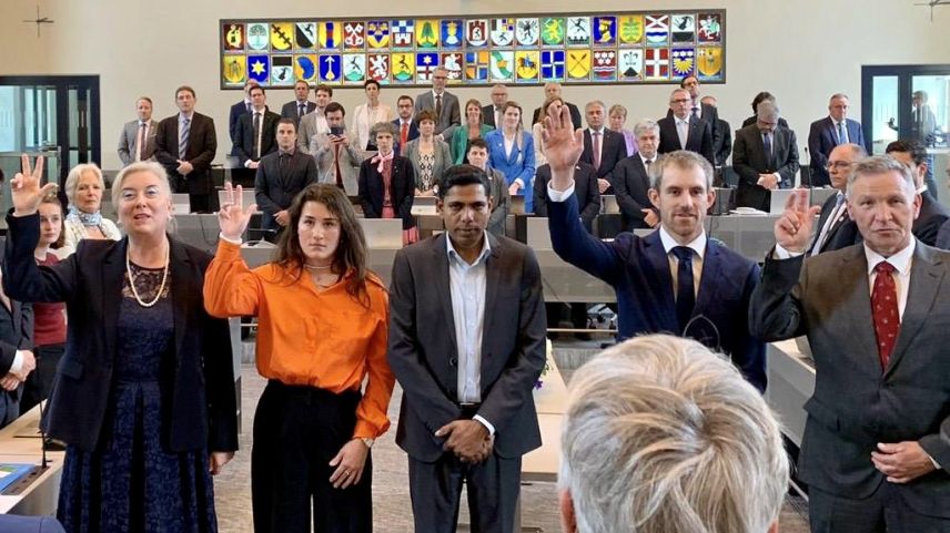 Laura Koppenberg während der Vereidigung. Foto: z.Vfg.