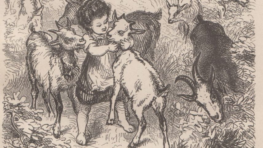 Illustration Heidi von Friedrich Wilhelm Pfeiffer, 1880. Illustration: Heidi-Archiv Zürich, Heidiseum Stiftung