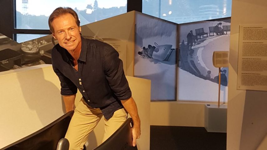 Skeleton-Weltmeister Gregor Stähli startete am 1. Oktober als Geschäftsführer der einzigen Natur-Bobbahn der Welt. 	
Foto: Stephan Kiener 