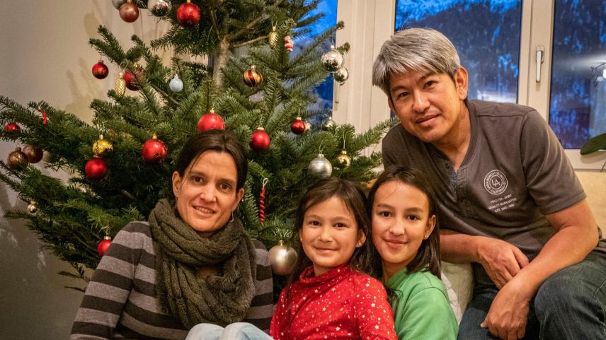 Familie Najaj/Ramponi in Bever.   Foto: Denise Kley