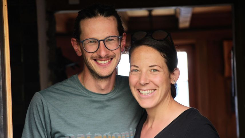 Die Hüttenwarte: Mauro Cortesi und Cinzia Fanconi.