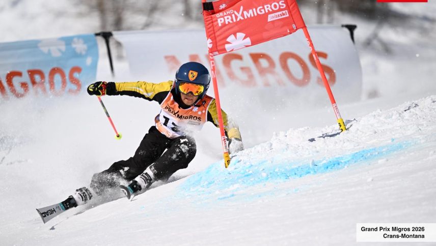 Sieg am nationalen Finale: Emilia Manasi aus Pontresina in Aktion beim Grand-Prix-Migros-Finale in Crans-Montana. Foto: Alphafoto